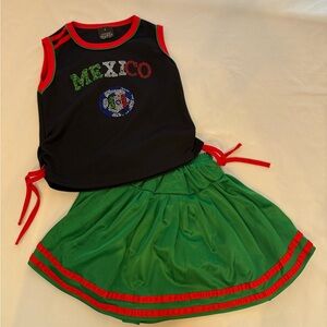 Mexico Black & Green Kids Tank Top - Sparkle Logo